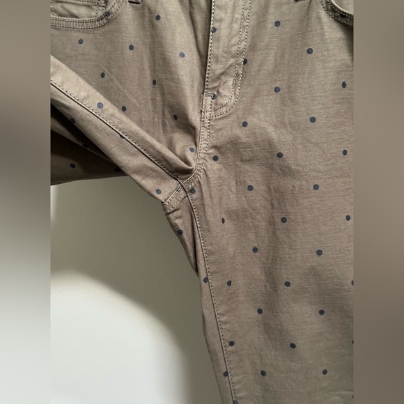 Current/Elliott Easy Stiletto Crop Pants Olive Green Black Polka Dots Women’s 28 - Picture 5 of 10
